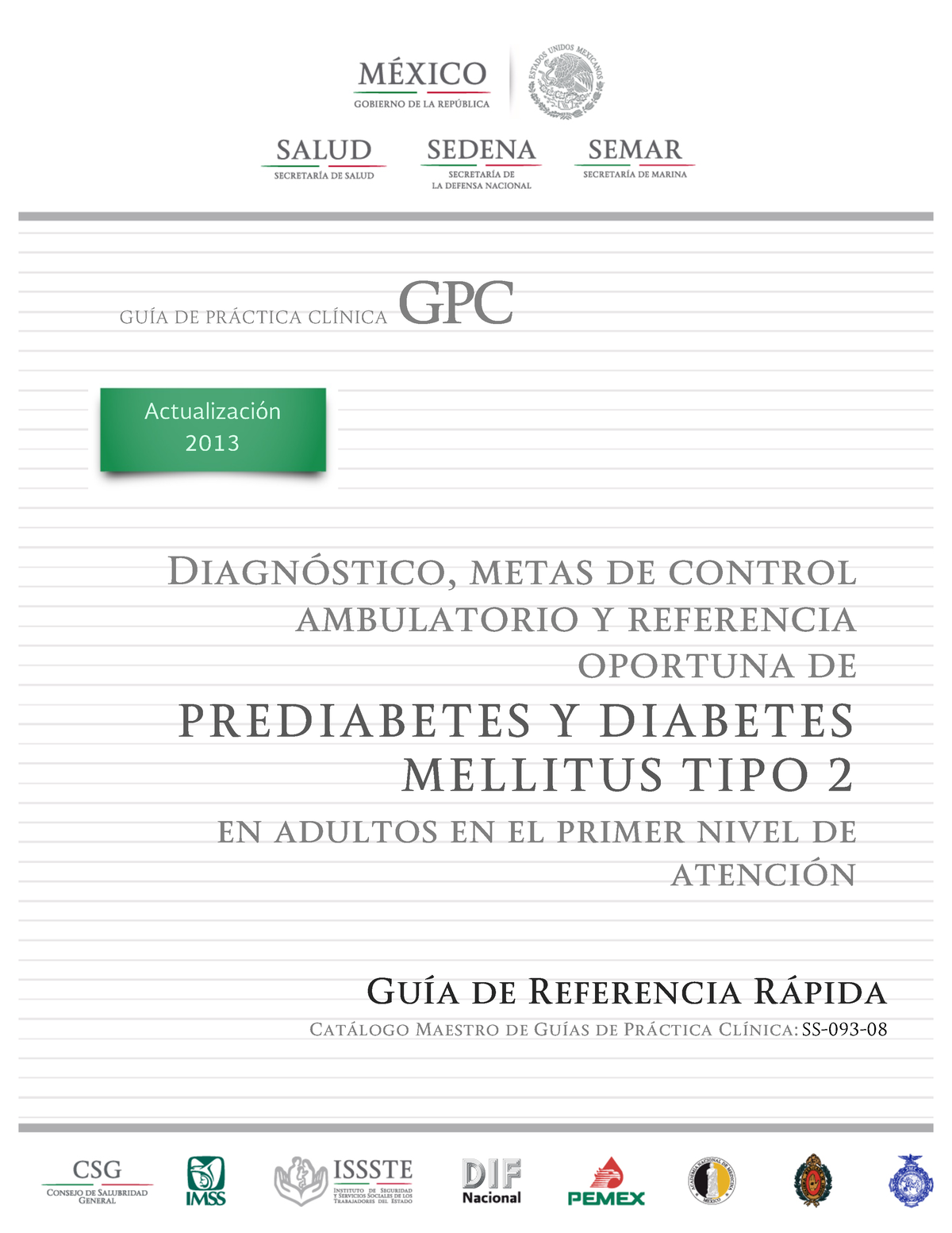 RR - GUÍA DE REFERENCIA RAPIDA PARA PREDIABETES Y DIABETES M2 - ठ⃚ ठ⃚ ...