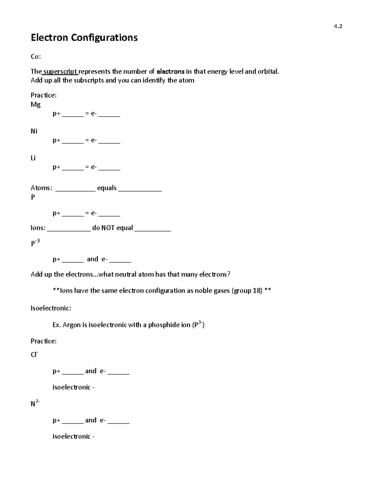 4.2 Electron Configurations - Electron Configurations Co: The ...