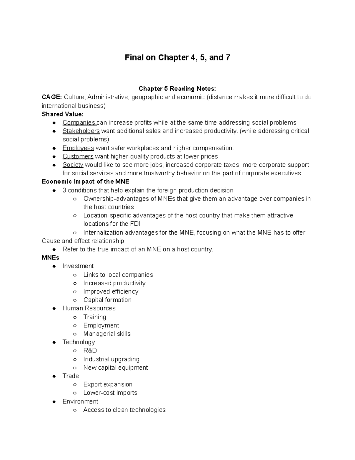 Final Exam D270 Notes - Final On Chapter 4, 5, And 7 Chapter 5 Reading ...