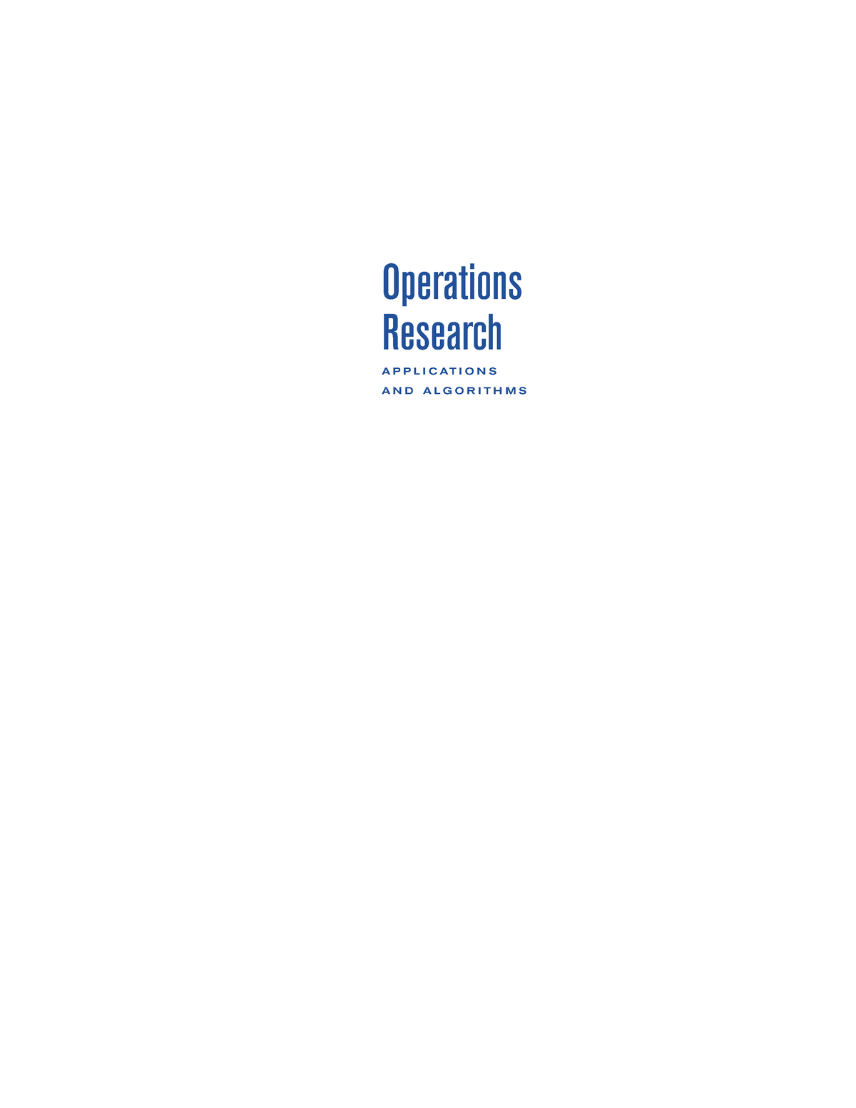 Operation-research-aplications-and-algorithms - Operations Research A P ...