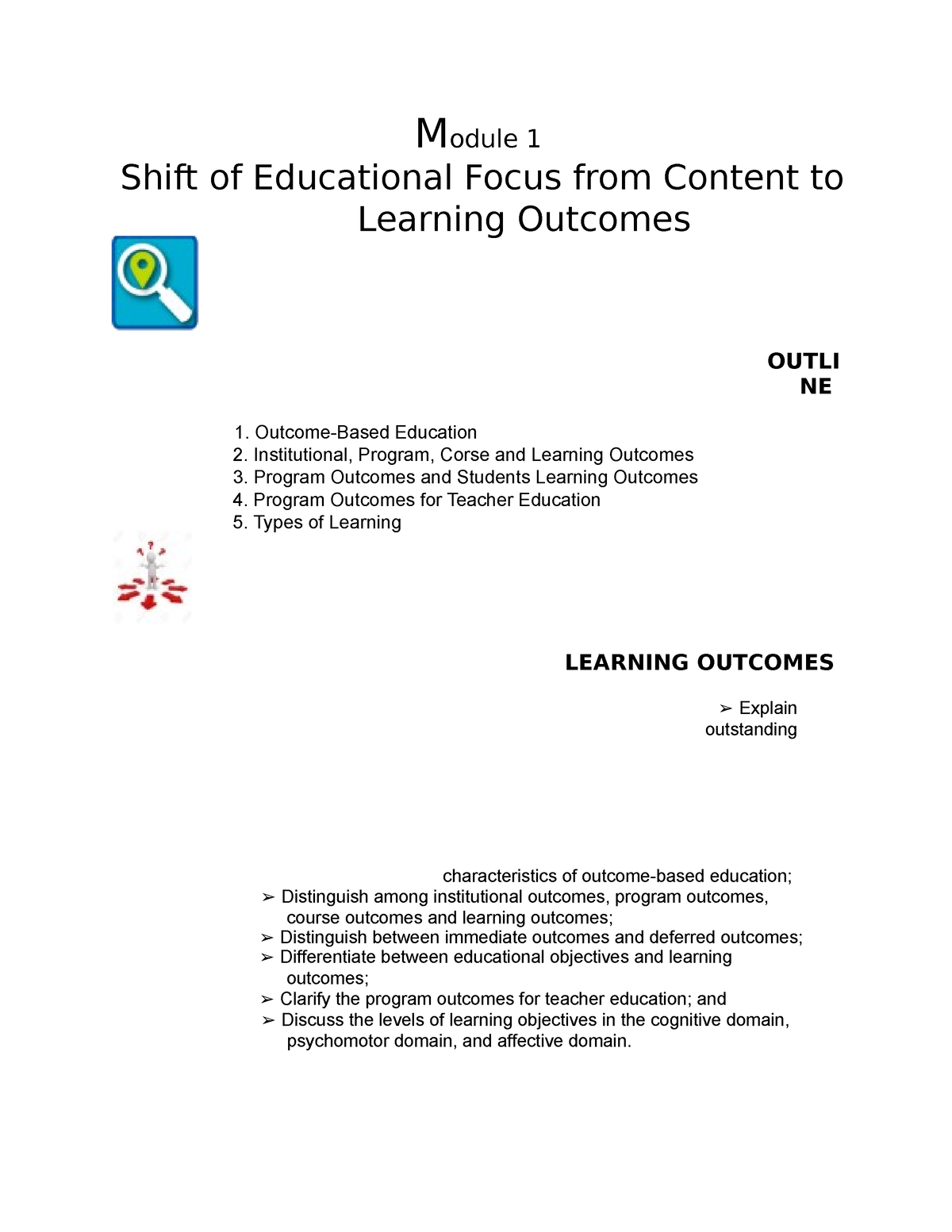 Assessment In Learning Module 1 Reviewer - Module 1 Shift Of ...