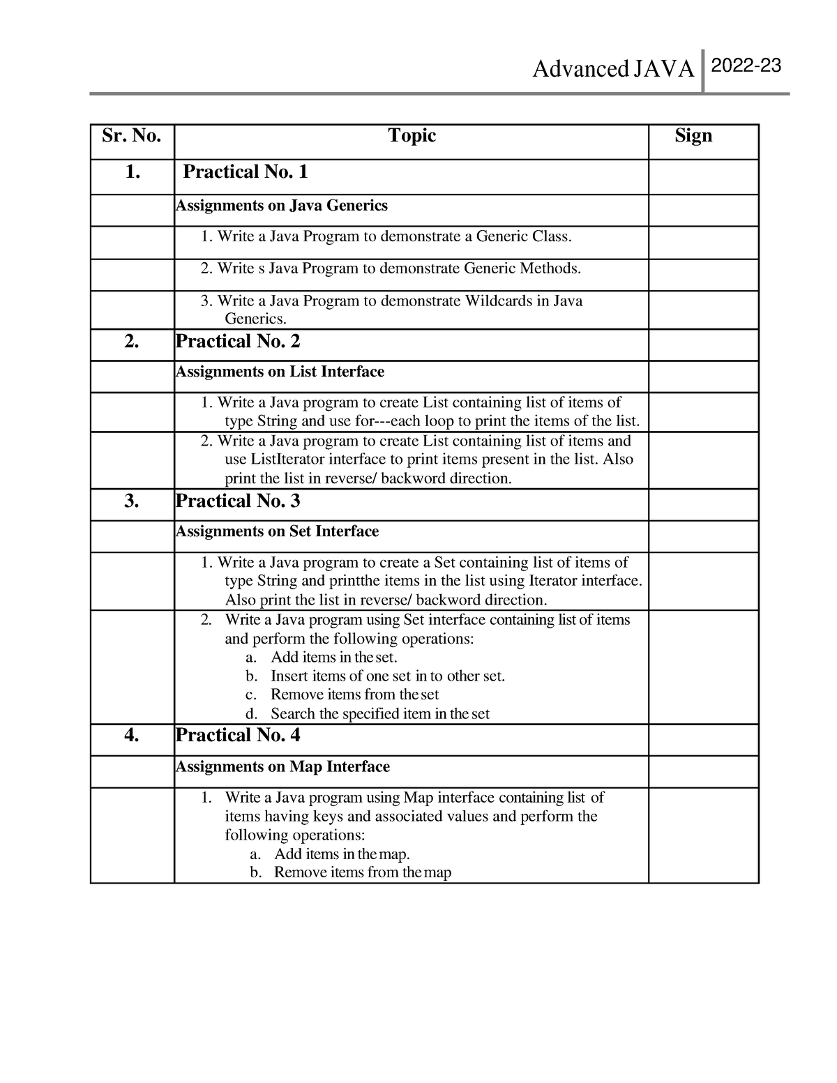 advance-java-all-practical-sr-no-topic-sign-1-practical-no-1