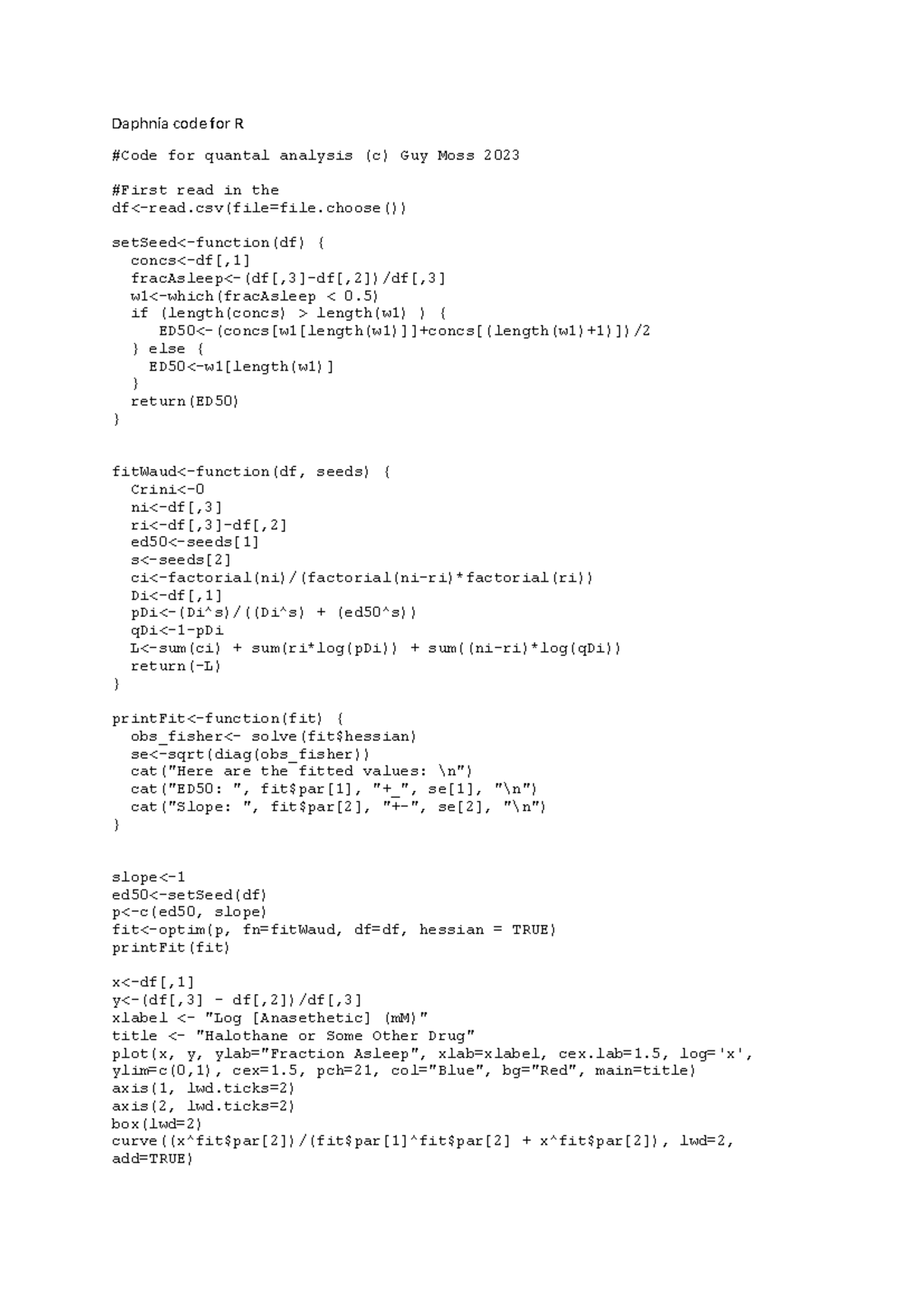 Daphnia code for R - Code to use in R for plotting DR curves - Daphnia ...