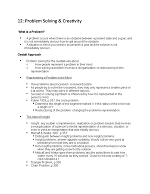 Chapter One - Introduction to Cognitive Psychology - Chapter One ...