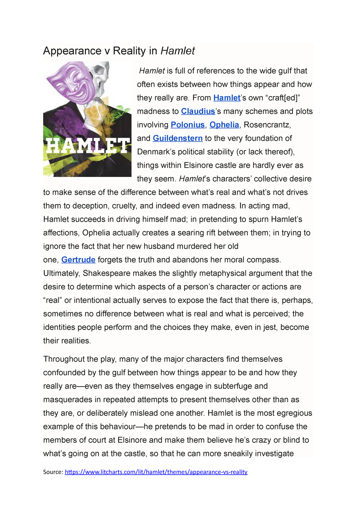 hamlet appearance vs reality essay pdf