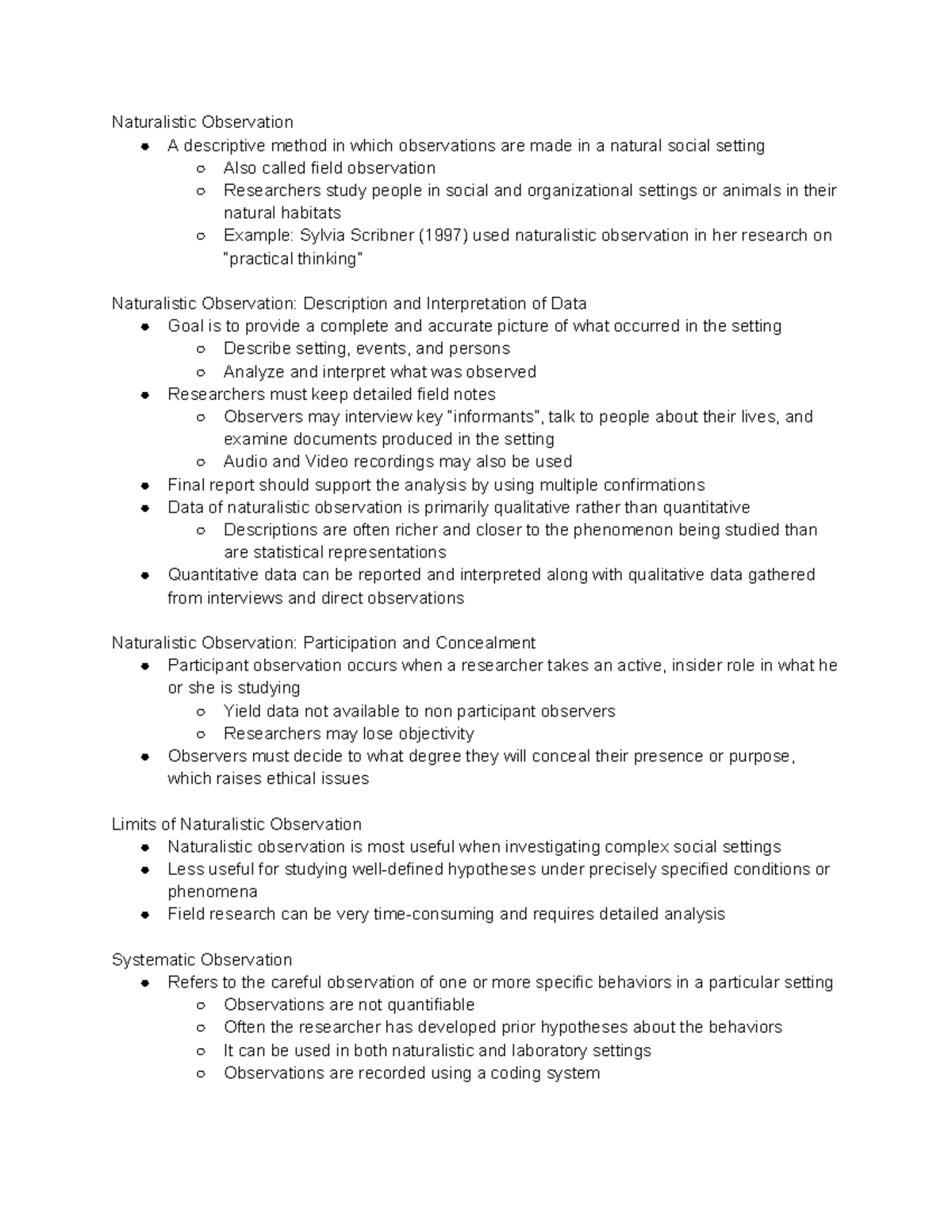 Research Methods Ch 6 - These are the lecture notes based on chapter 6 ...