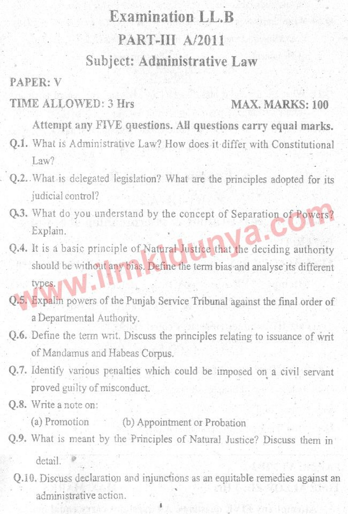 2012-to-2017-admin-law-esaininatinni-llb-part-in-111121111-i