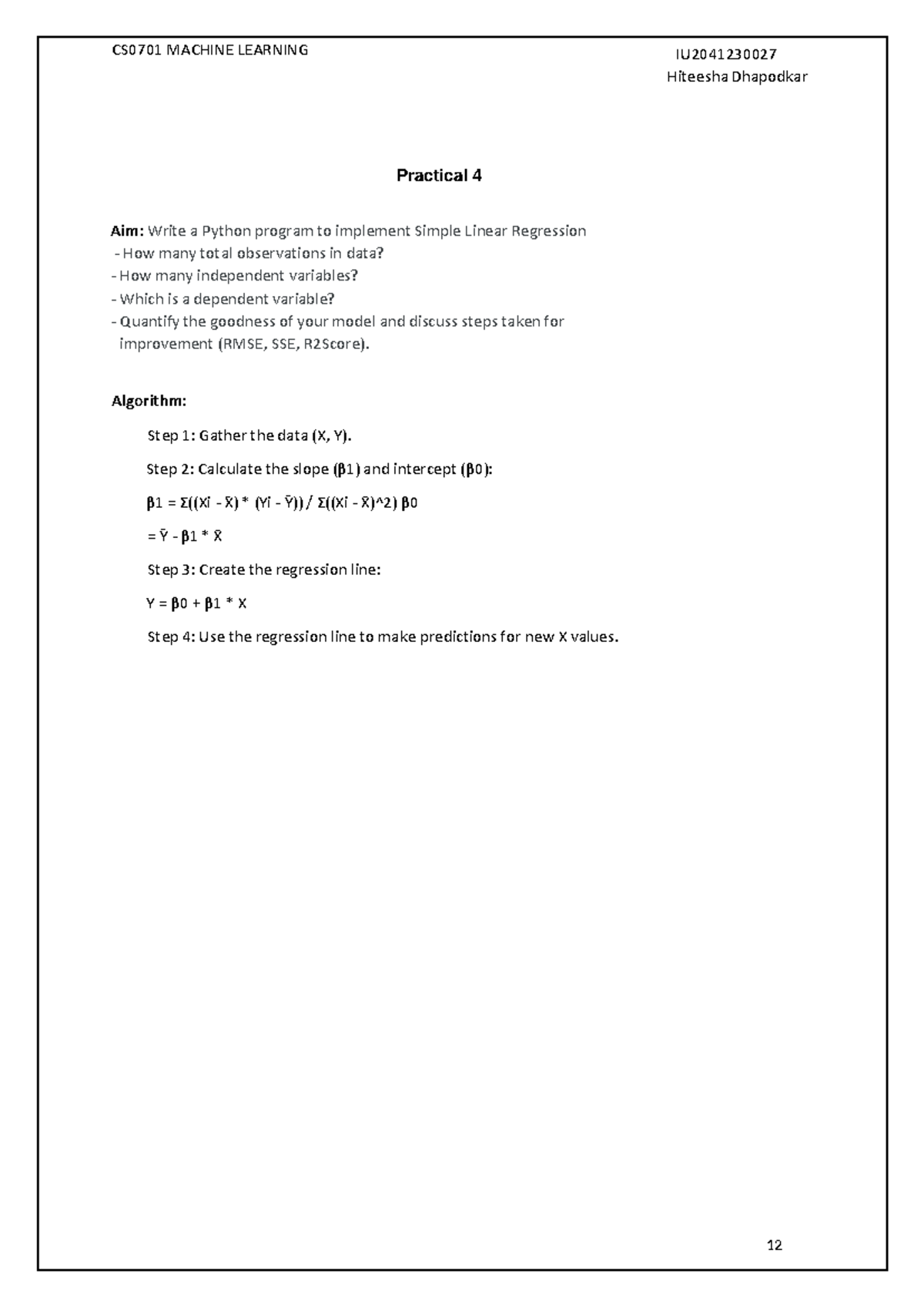 Split 20230813 0103 - Practical notes - Hiteesha Dhapodkar Practical 4 ...