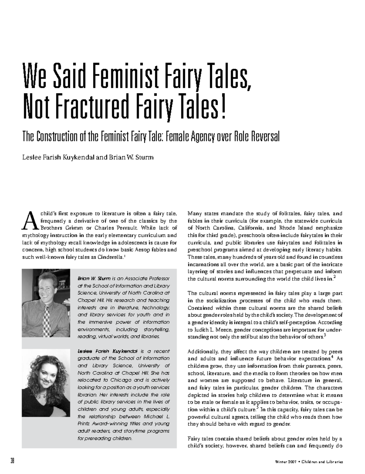 We Said Feminist Not Fractured Fairy Tales Winter 07 - We฀Said฀Feminist ...