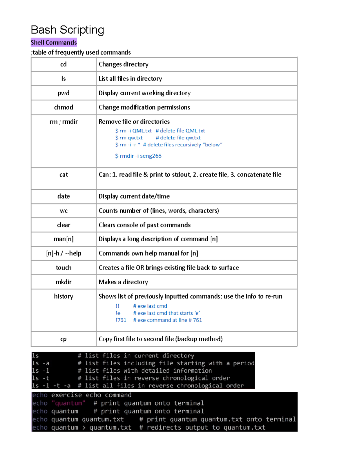 SENG265 A01 - Lecture 2 - Bash Scripting - Bash Scripting Shell ...