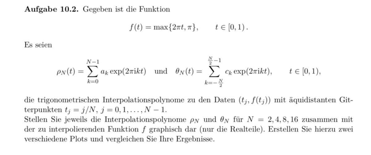 Nu Math Übung 10 - import numpy as np import matplotlib as plt def ...