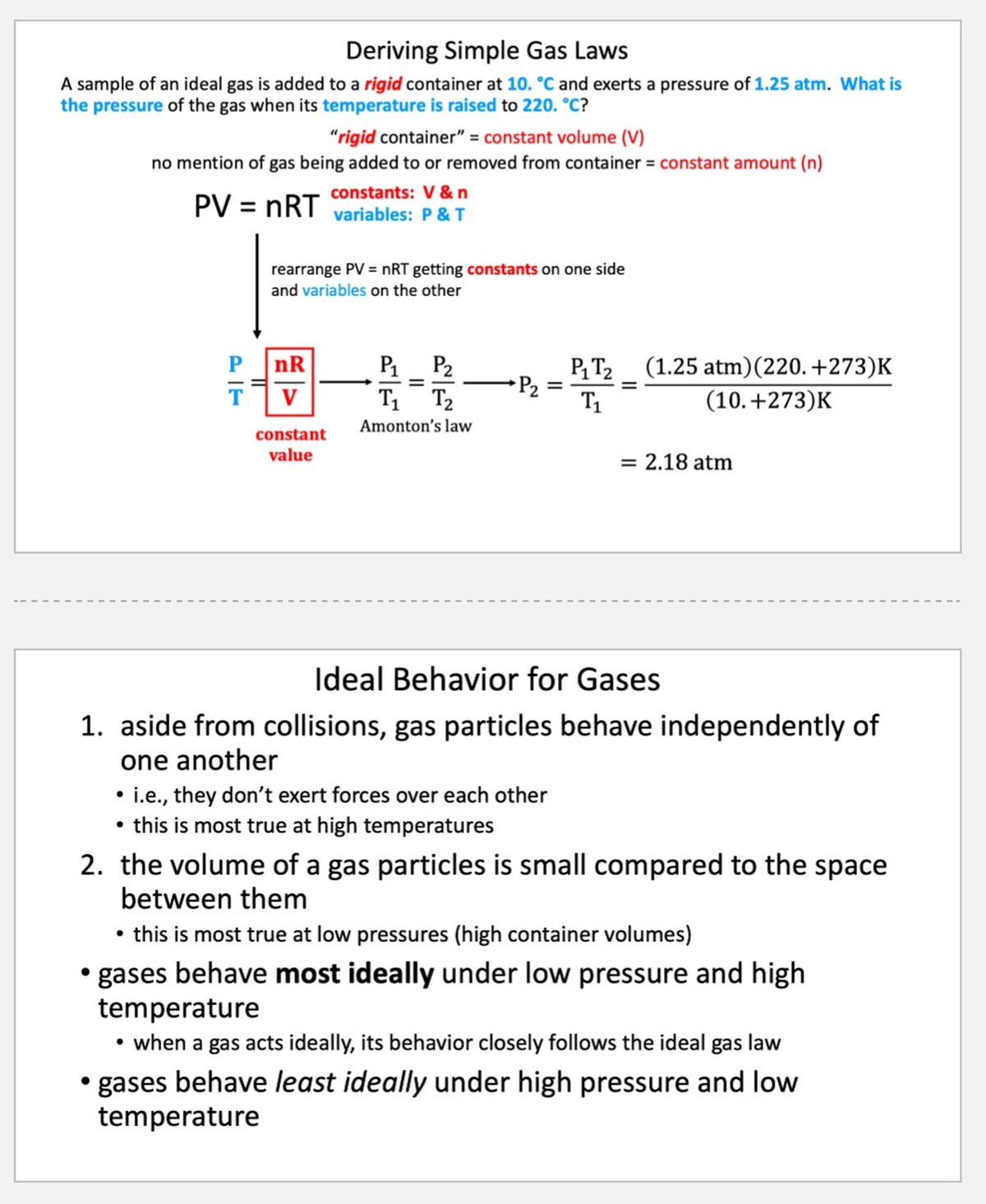 Deriving Simple Gas Law Study Guide Chem Studocu