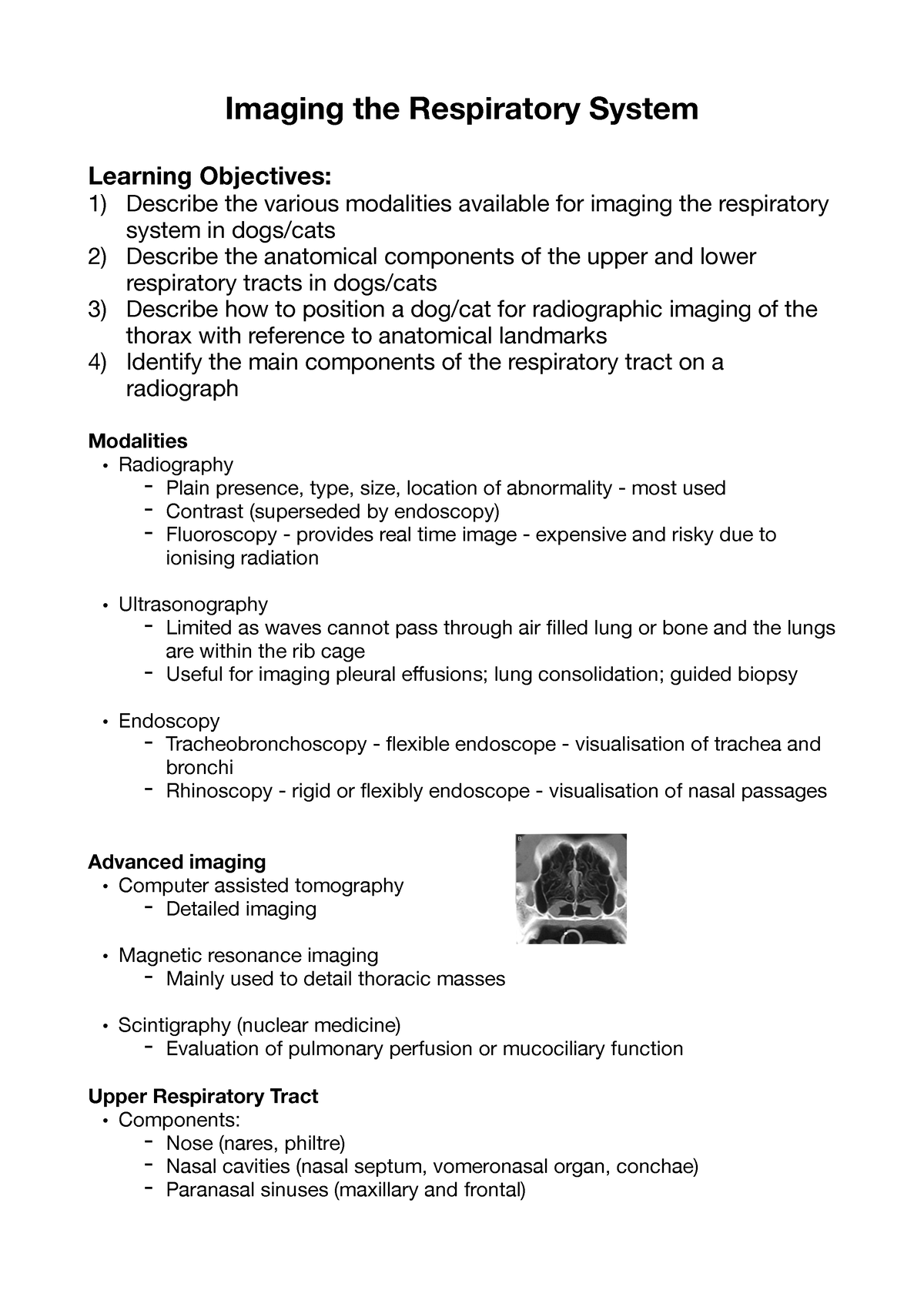 Imaging the Respiratory System - Imaging the Respiratory System ...