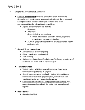 Psych 350 Exam 2 Notes - Professor: Dr. Paula Varnado-Sullivan - Psych ...