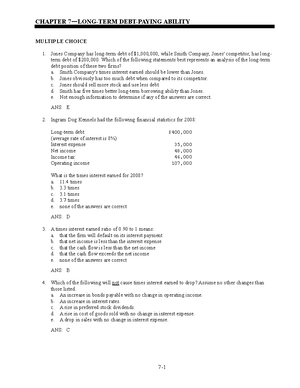 Test Bank - Chapter 8 - 8- CHAPTER 8—PROFITABILITY MULTIPLE CHOICE ...