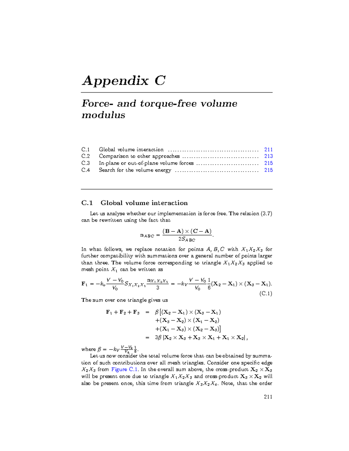 Force- and torque-free volume modulus - Appendix C Force- and torque ...