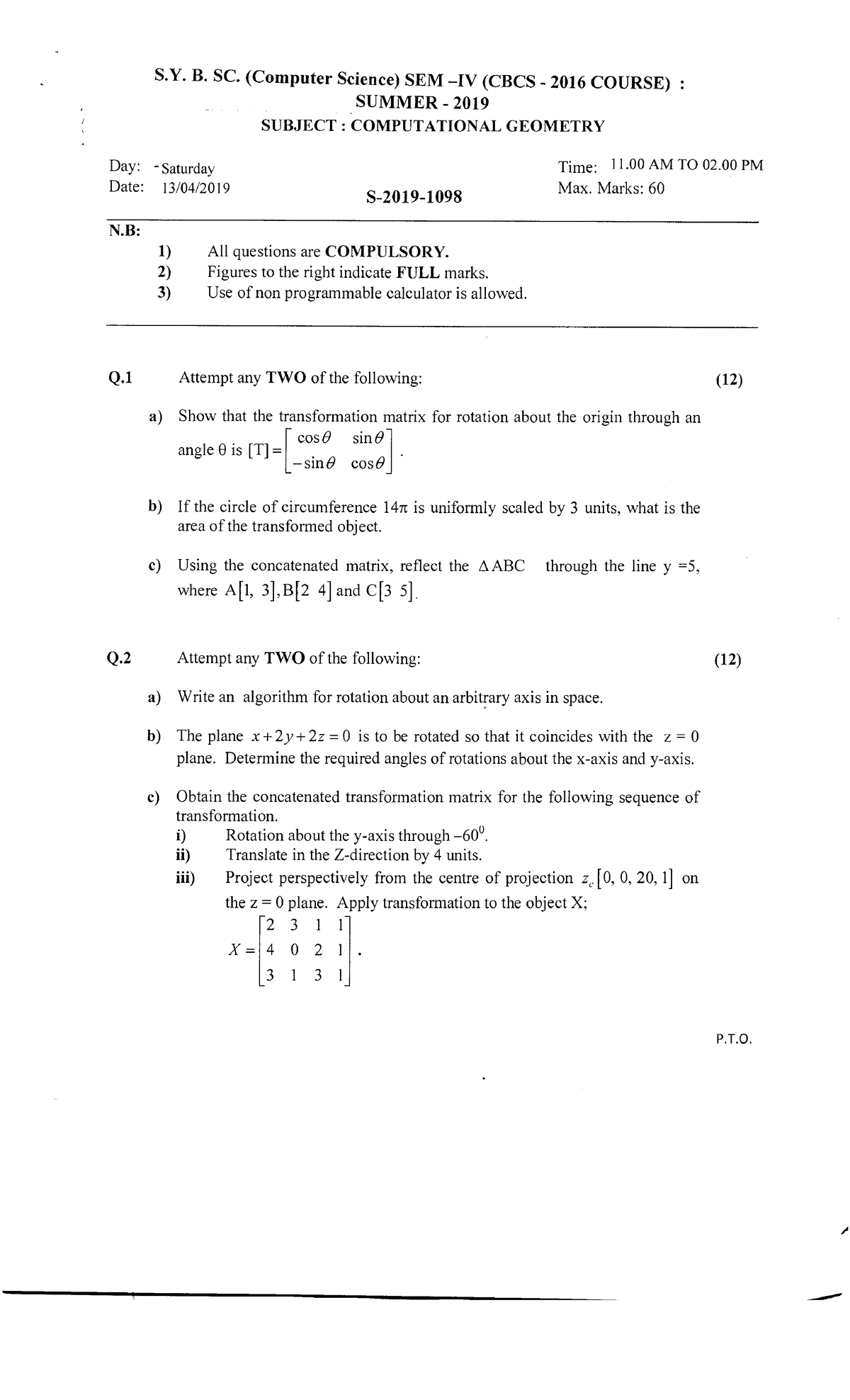 Computational Geometry - Bsc (computer Science) - Studocu