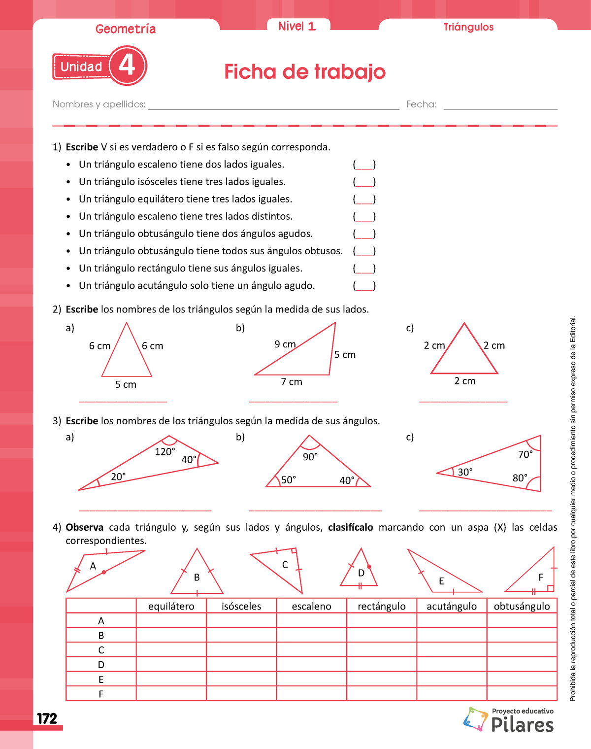 nombres de triangulos