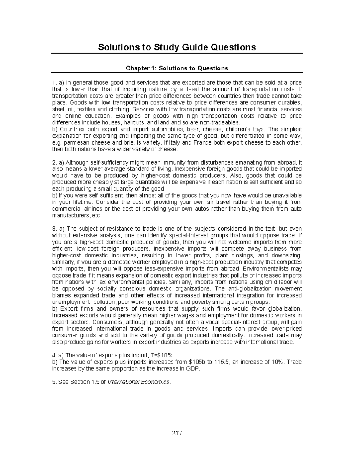 Salvatore study-guide solutions to all questions - Solutions to Study ...