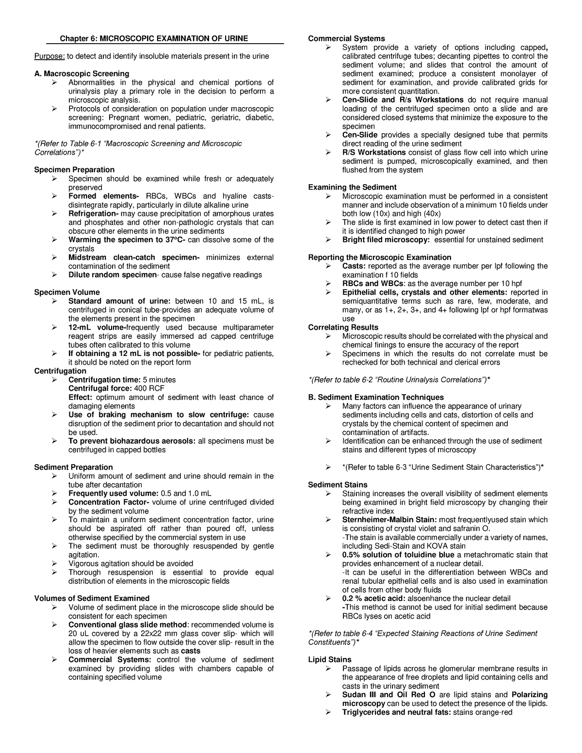 Chapter 6 Microscopic examination-1 - Chapter 6: MICROSCOPIC ...