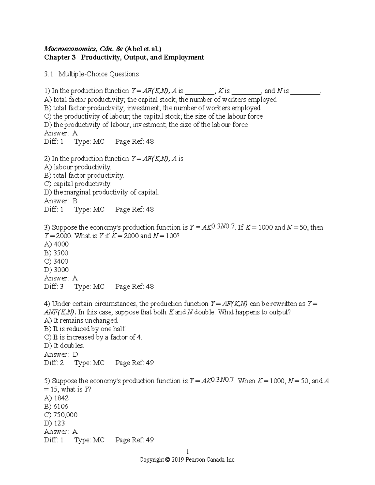 Abel Macro 8c TIF Ch03 - The course material - Macroeconomics, Cdn. 8e ...