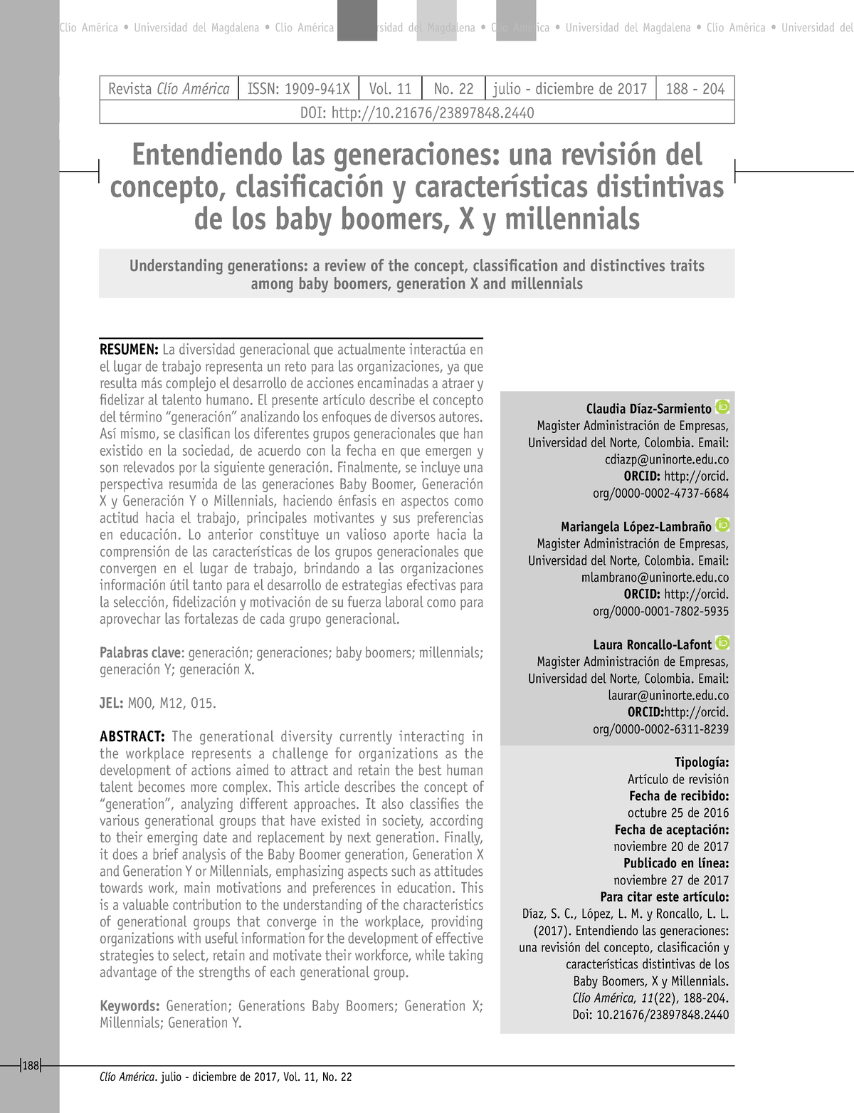 Entendiendo Las Generaciones: Una Revisión Del Concepto, Clasificación ...