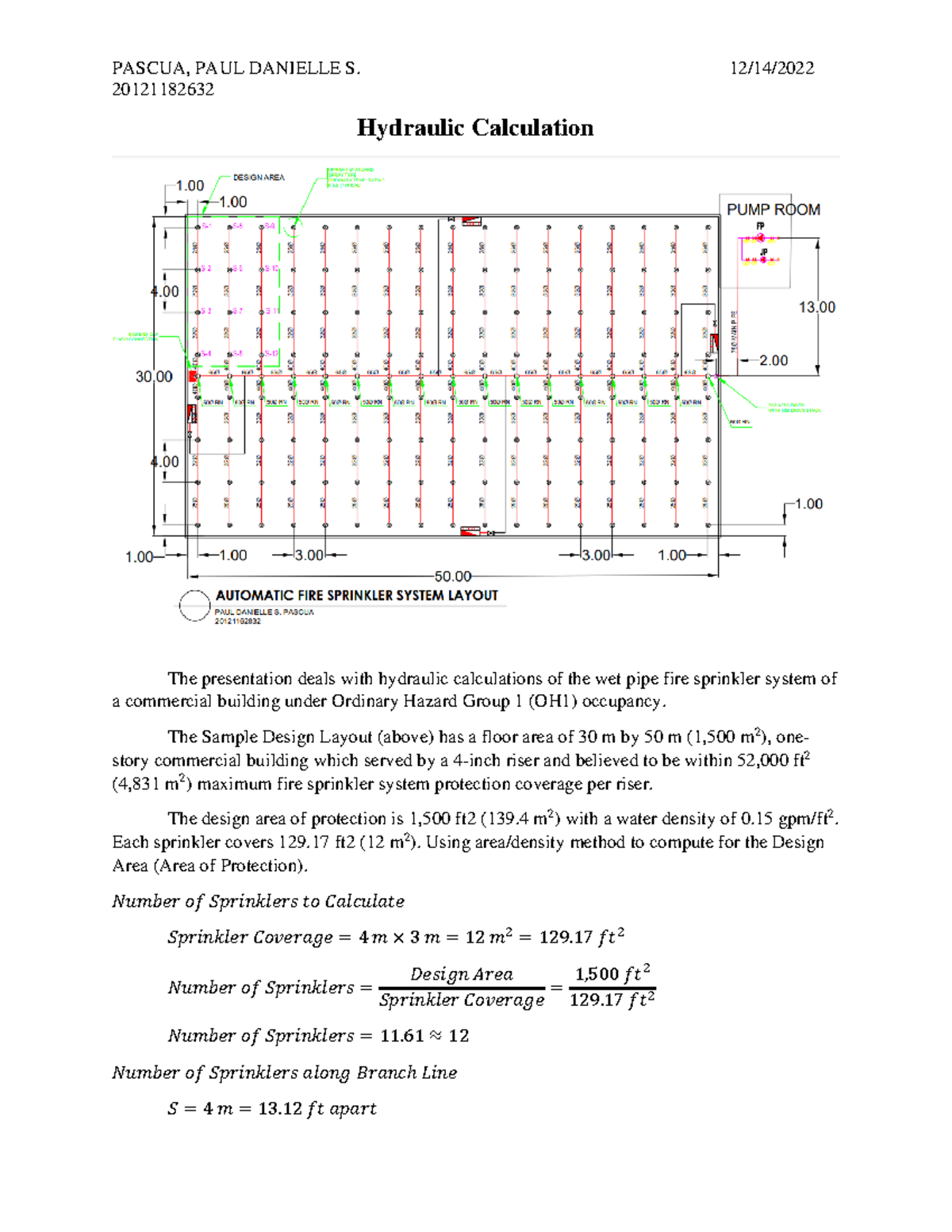 FinalHydraulicCalculation 20121182632 Hydraulic Calculation The