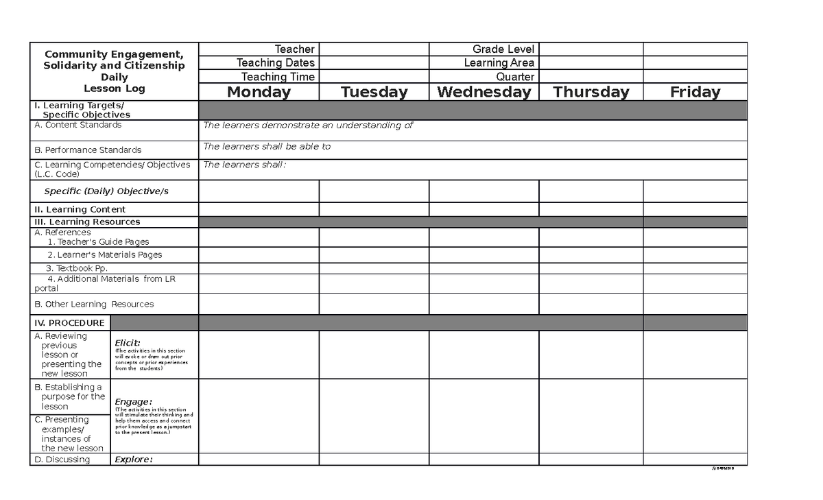 DLL 7Es Template - hand outs - Community Engagement, Solidarity and ...