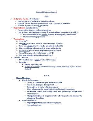 Bacterial Physiology Week 3 Part 2 Lecture Notes - Bacterial Physiology ...