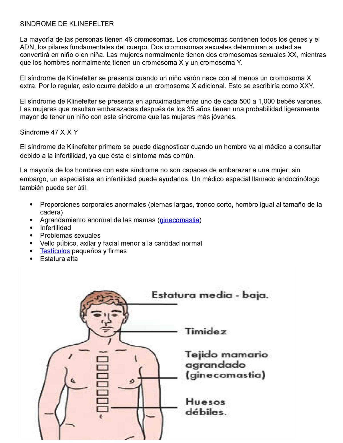 sindrome de klinefelter en mujer