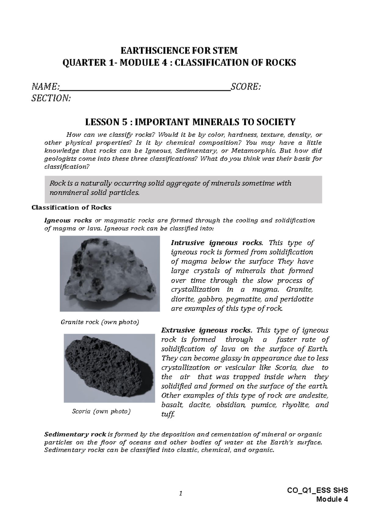 Module-4- Edited For You - EARTHSCIENCE FOR STEM QUARTER 1- MODULE 4 ...