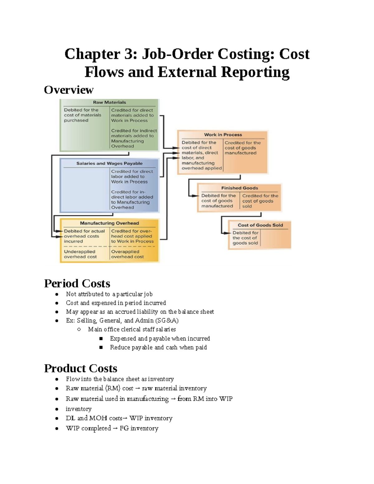 Chapter 3 Job-Order Costing Cost Flows And External Reporting - Chapter ...