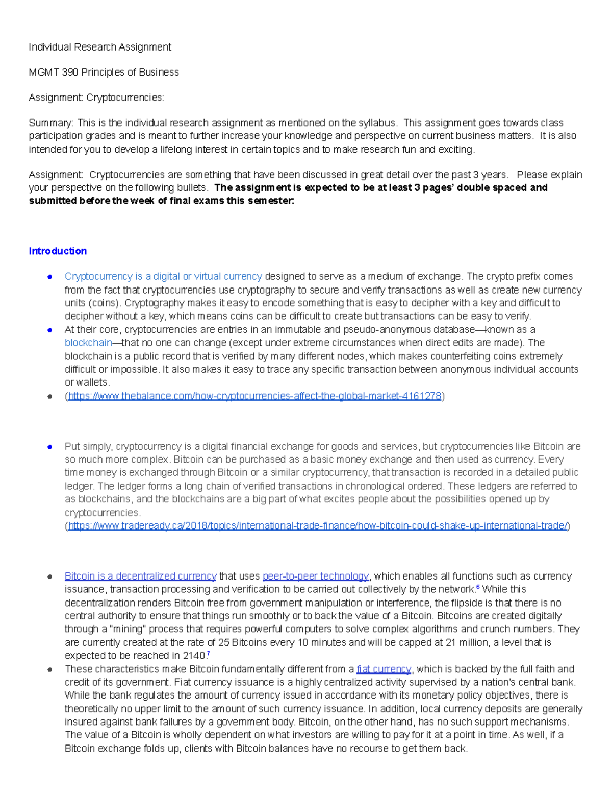 assignment of research participants