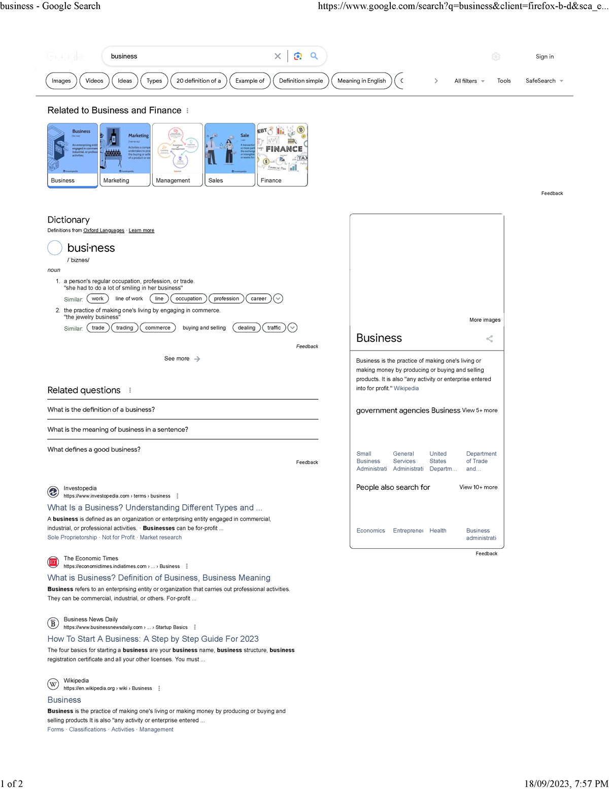 Business - Google Search - Images Videos Ideas Types 20 De Nition Of A ...