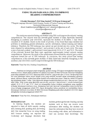 THE Correlation Between Vocabulary Mastery AND Descriptive TEXT Writing ...