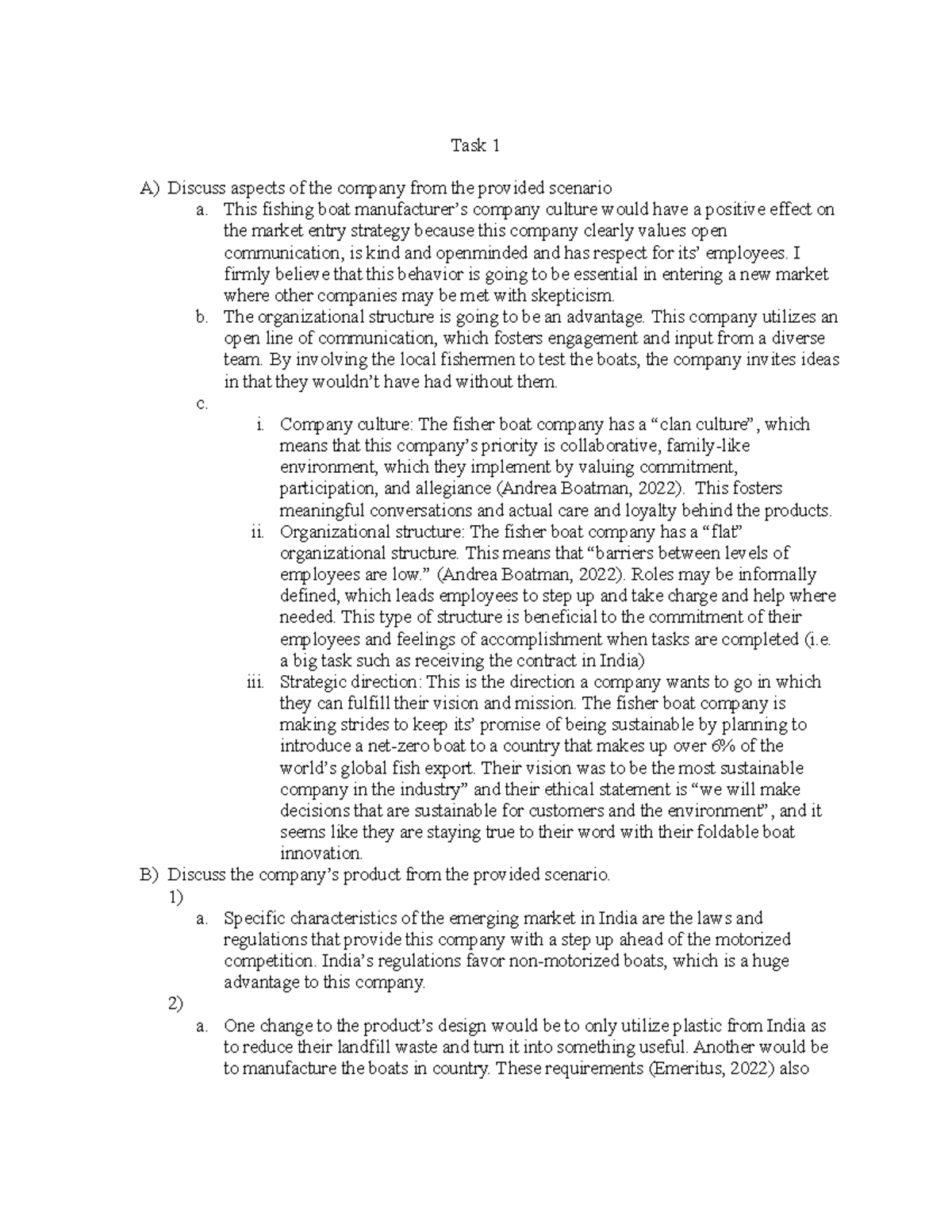 D081 Task 1 - Passed on first attempt - Task 1 A) Discuss aspects of ...