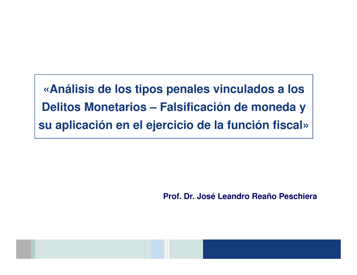 Delitos Monetarios Aa N Li I Lisi S Dd E Ll Os Titi Pos