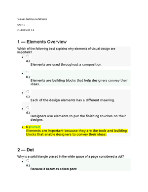 UNIT 2 Challenge 2 - SOPHIA LEARNING - VISUAL COMMUNICATION UNIT 2 ...