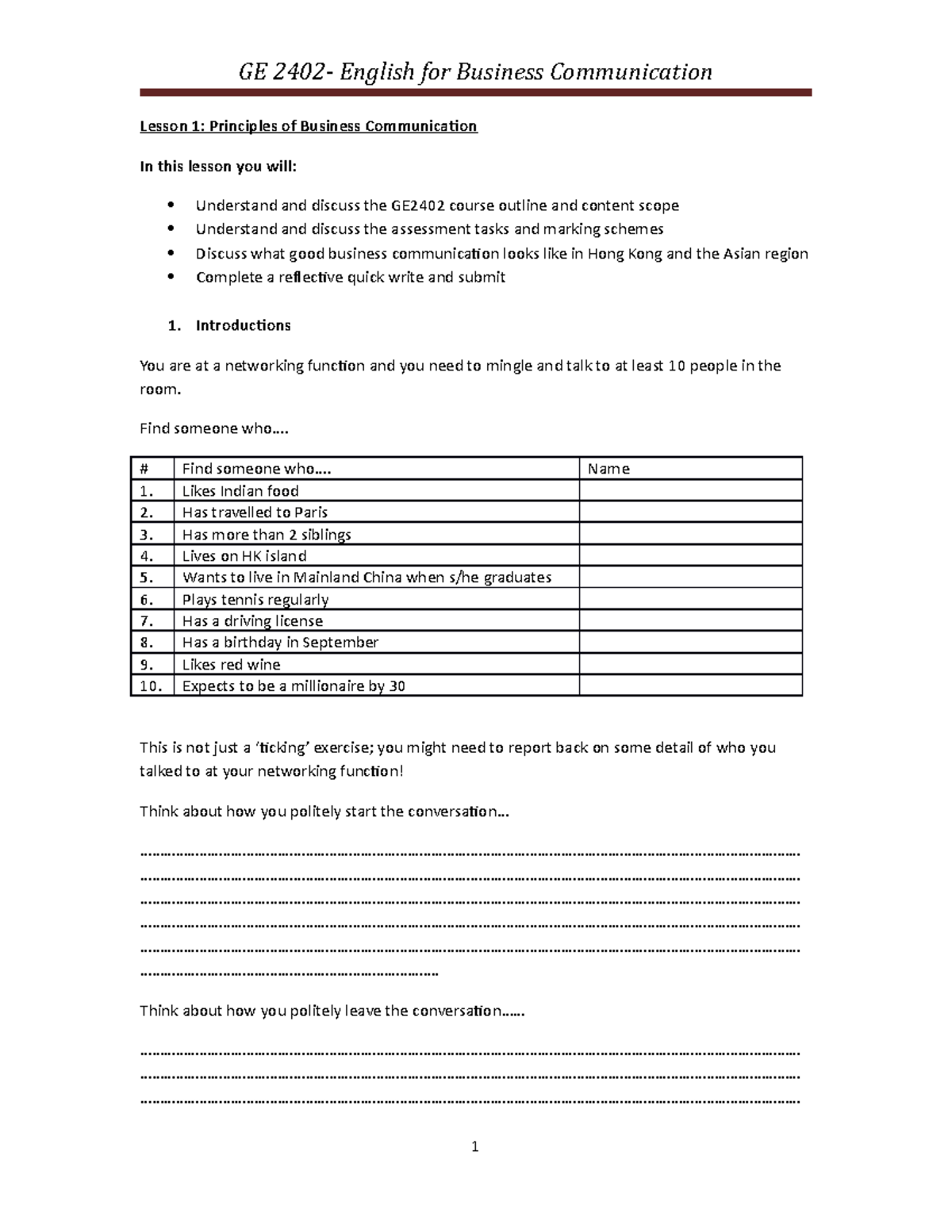 Lesson 1 Coursework Student - Lesson 1: Principles Of Business ...