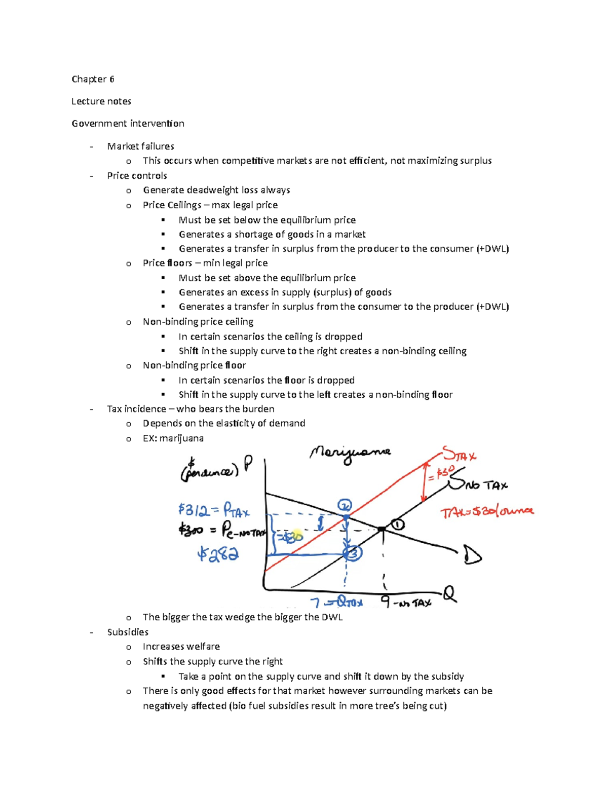ECO1104 Chapter 6 and 7 - Chapter 6 Lecture notes Government ...