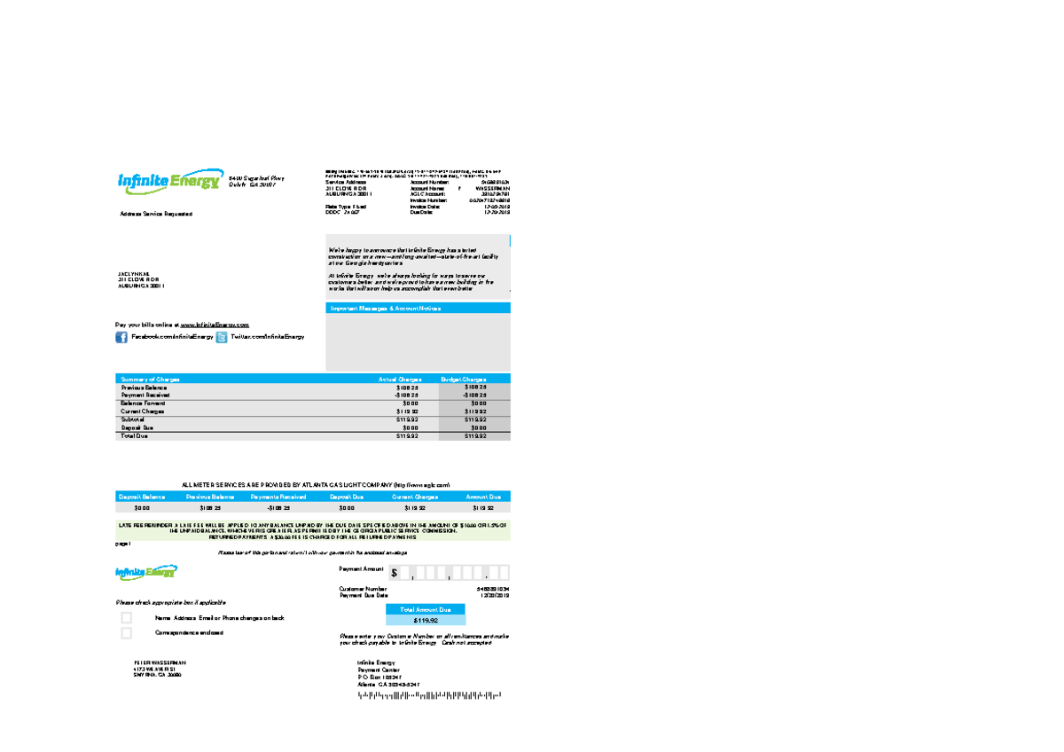 Infinite Energy Online Bill Pay