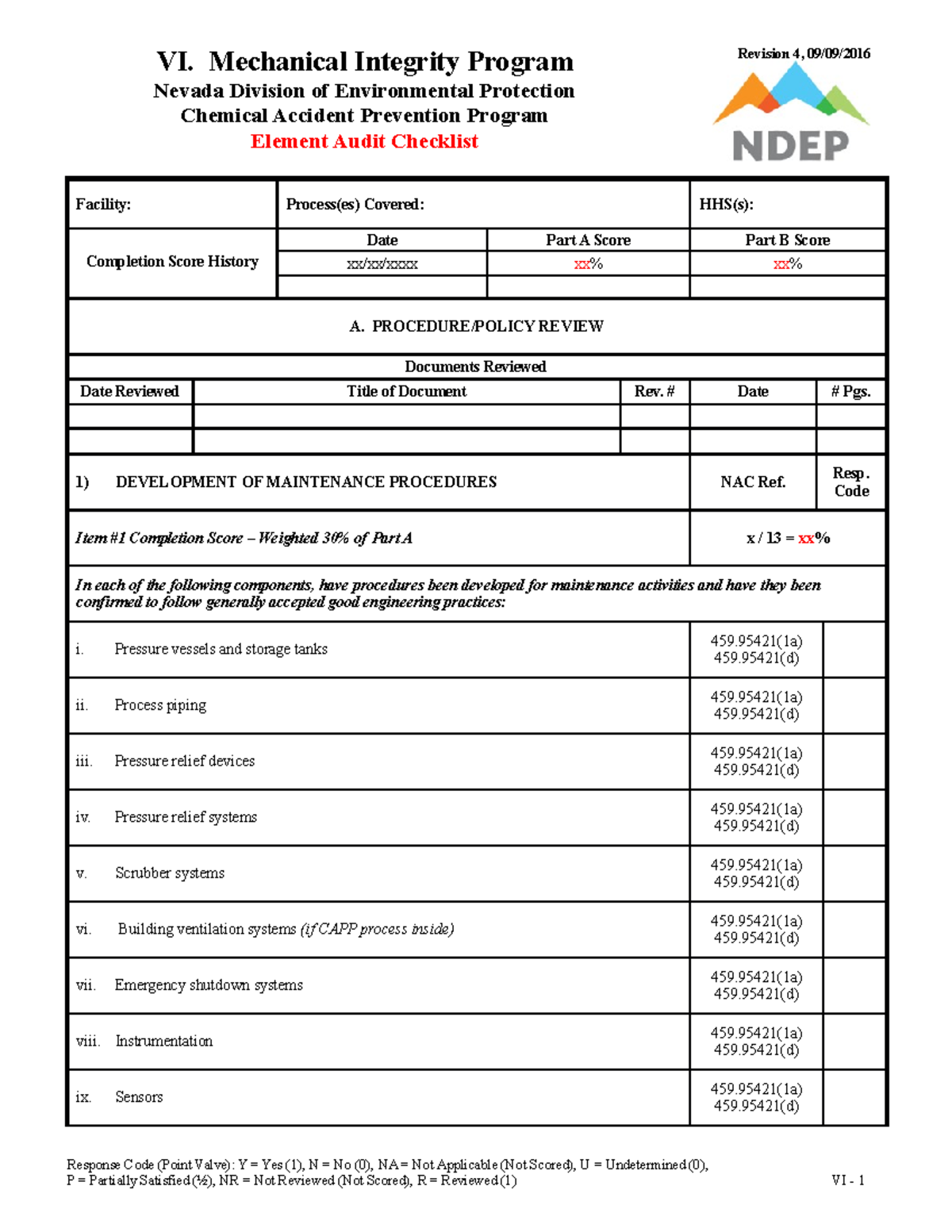 Vi-mi - Nevada Division of Environmental ProtectionVI. Mechanical ...