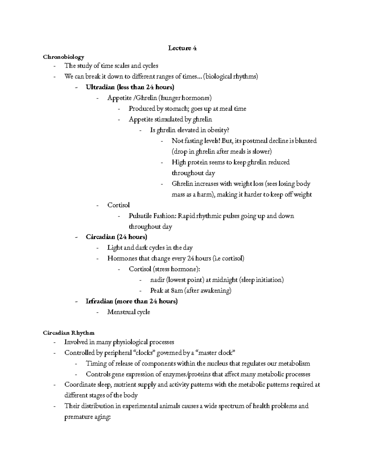 BIOL 1080 Lecture 4 notes- University of Guelph - BIOL1080 - U of G ...