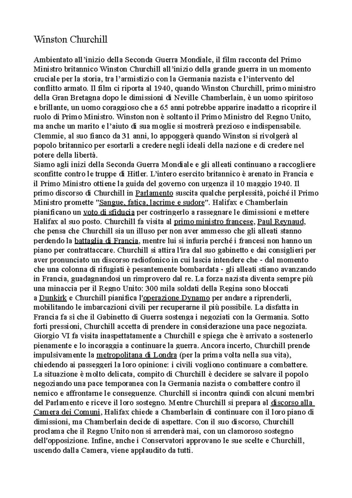 Wiston Churcill Esame Inglese Winston Churchill Ambientato all’inizio della Seconda Guerra Wiston Churcill Esame Inglese Winston Churchill Ambientato all’inizio della Seconda Guerra