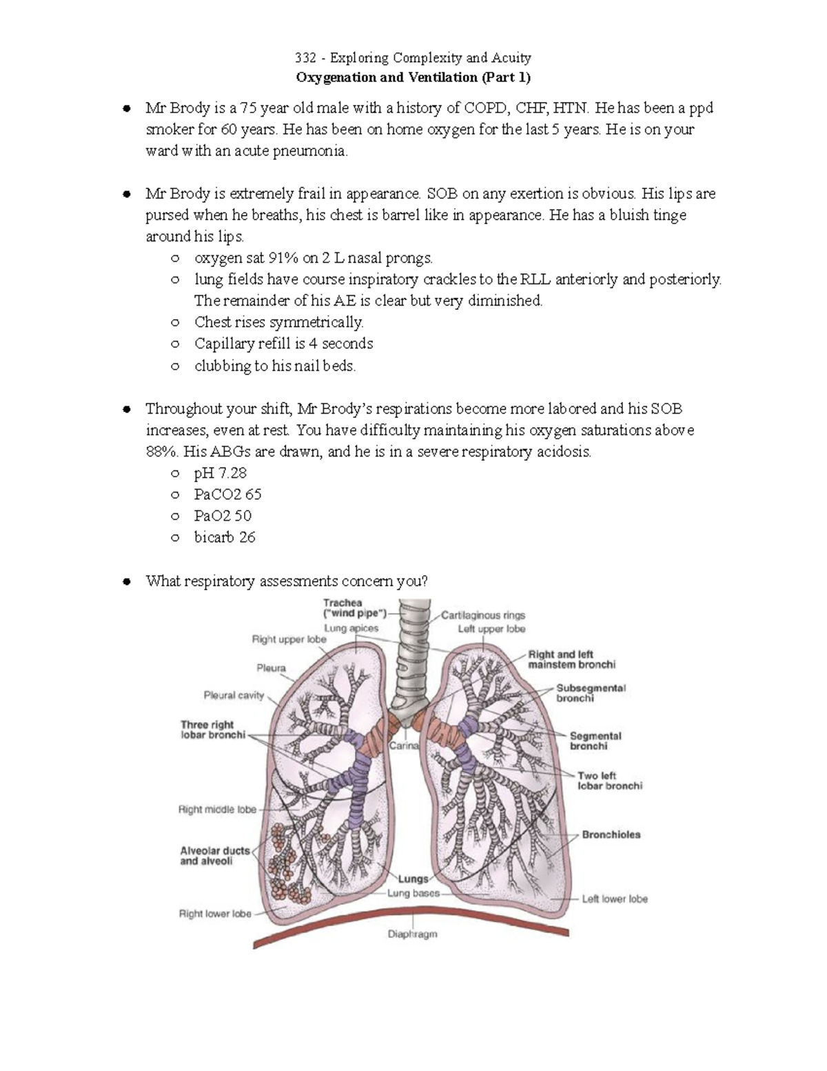 332 - Oxygenation and Ventilation (M2) - Oxygenation and Ventilation ...