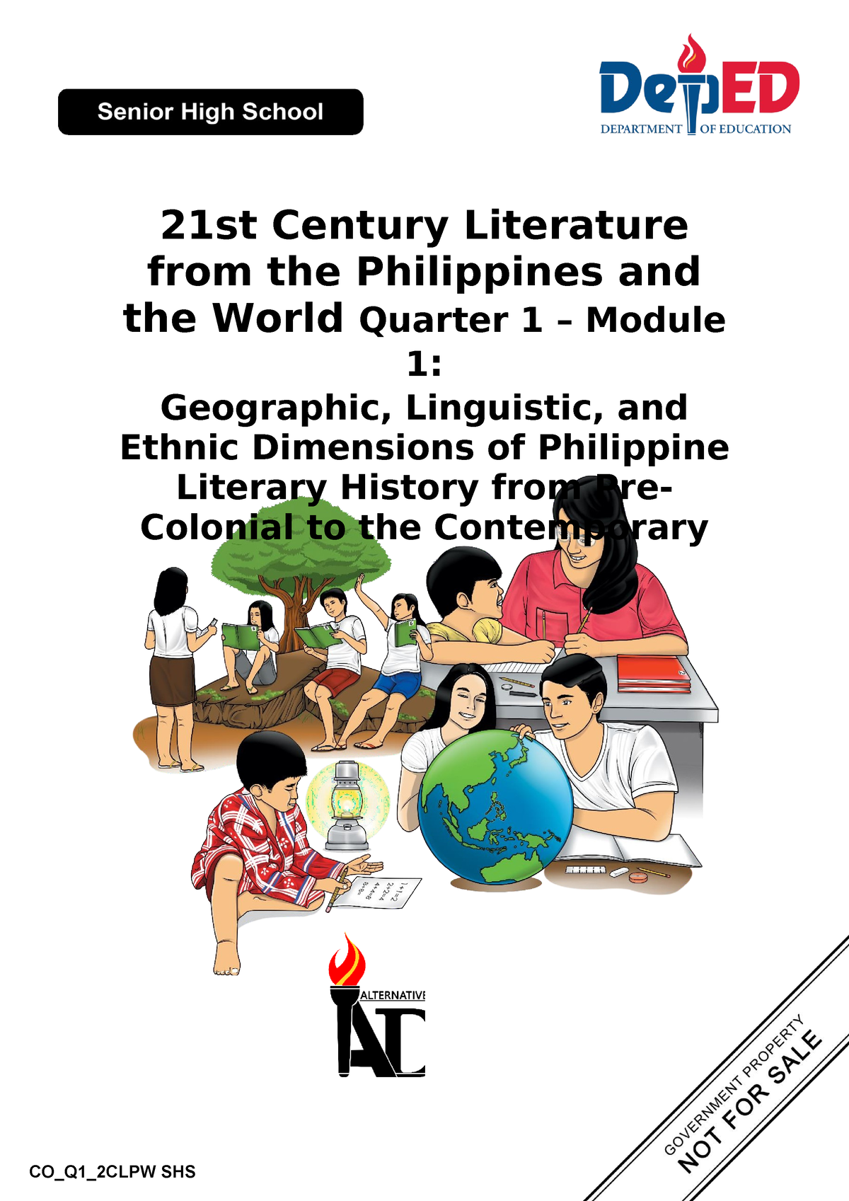 2CLPW Q1 Mod1 Geographiclinguistic- V2 - 21st Century Literature From ...