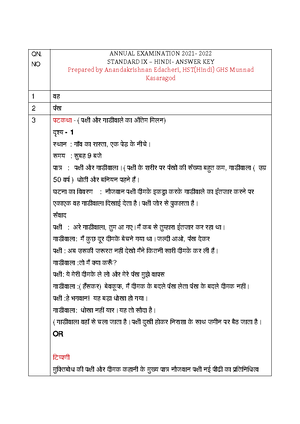 Kerala Class 9 Annual Exam 2022 Answer Key - English by Prasanth Sir ...