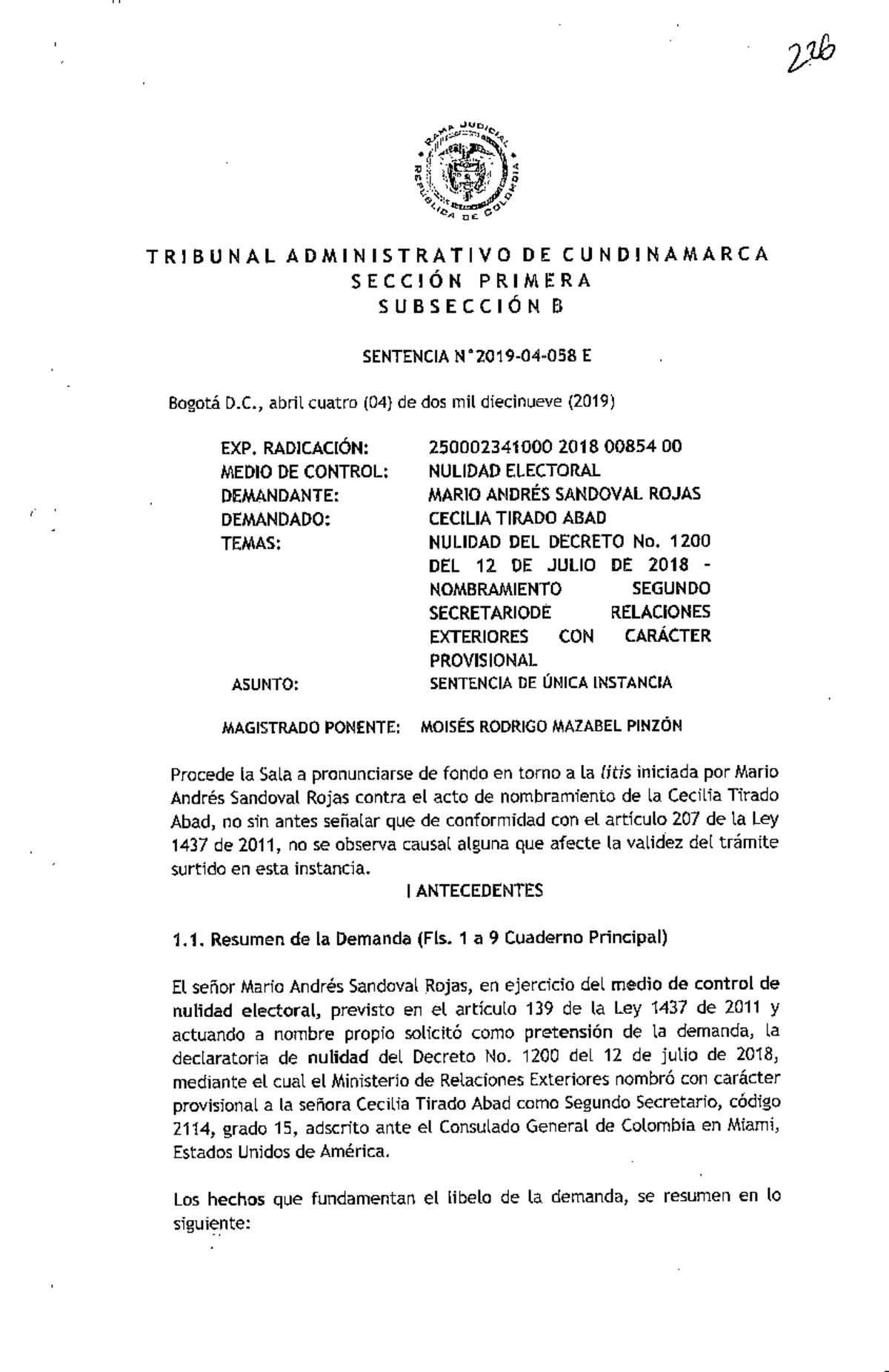 Sentencia DE Nulidad Electoral - derecho constitucional - Studocu