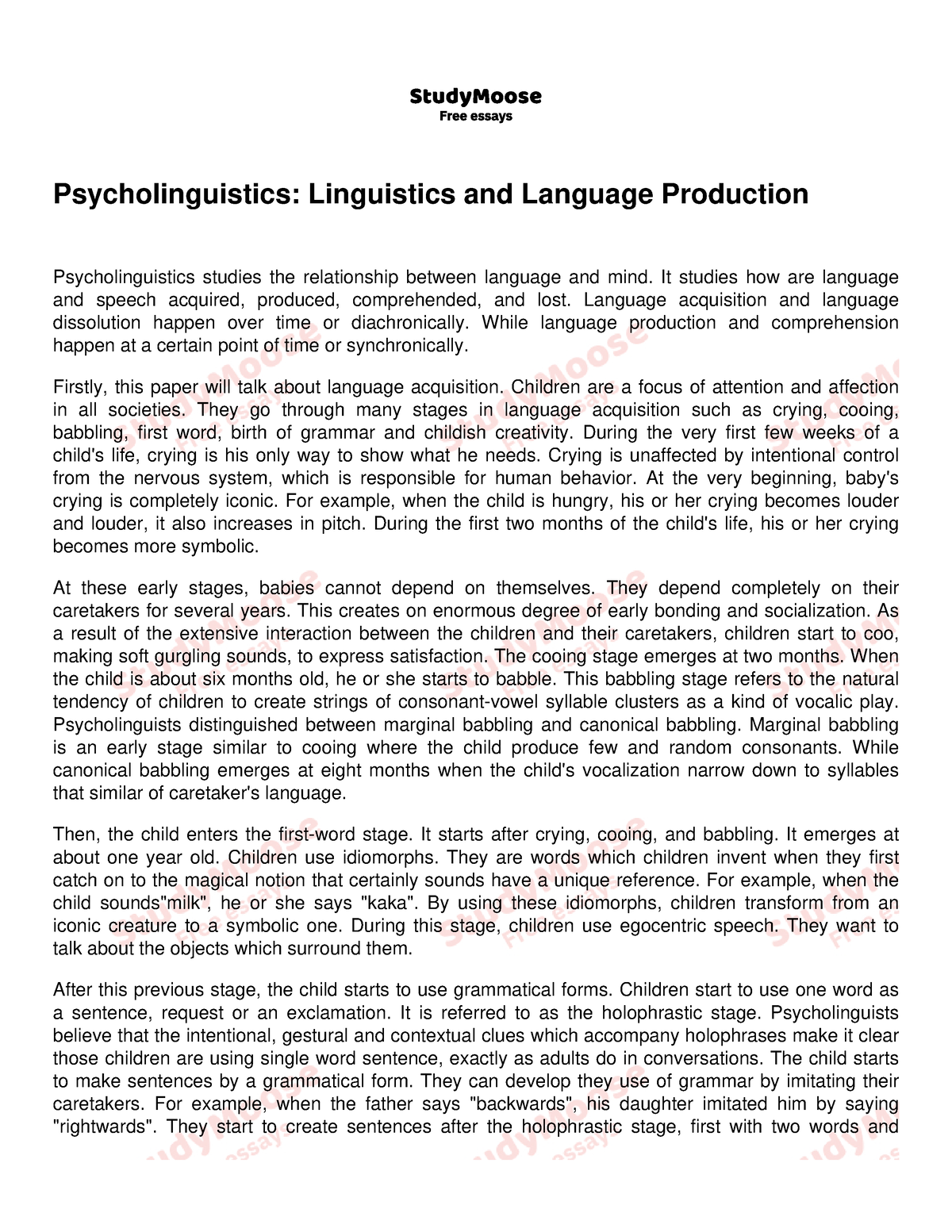 Psycholinguistics Linguistics And Language Production ...