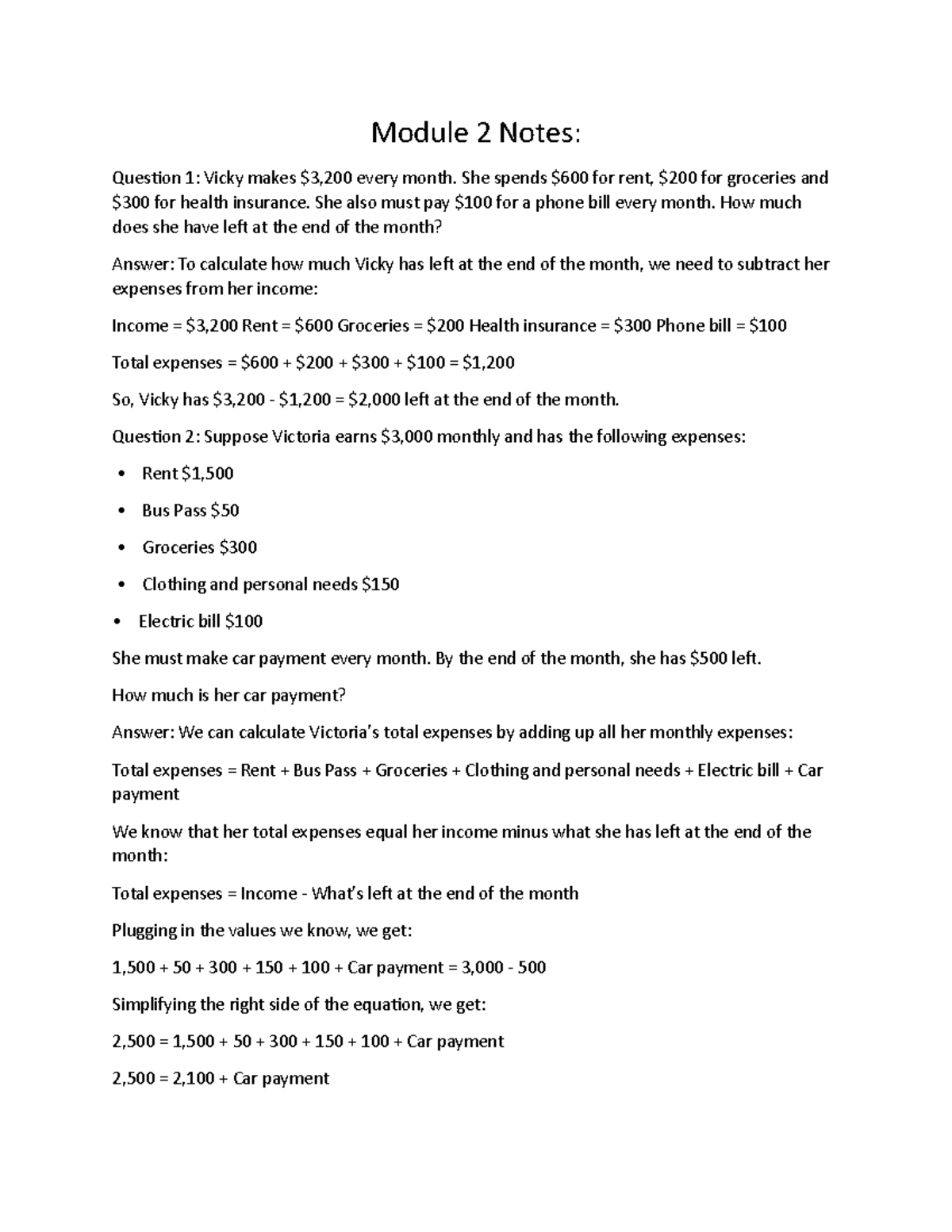 Document 26 - The Fundamentals Of Math and Budgets and the teacher is ...